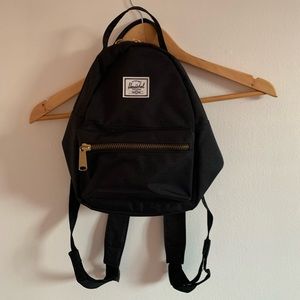Herschel black mini backpack